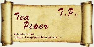Tea Piper vizit kartica
